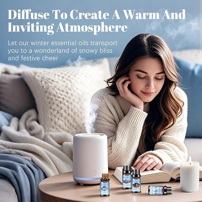 Winter Essential Oils Set, 6 Premium Holiday Fragrance Oil - Image 5