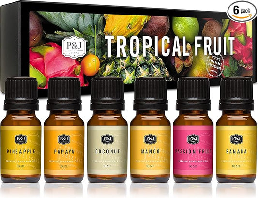 P&J Trading Tropical Fruit Set of 6 Fragrance Oils by PJTrading