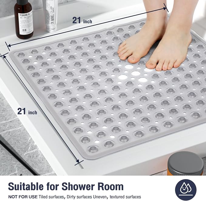 Square Shower Bathtub Mat Non Slip - Image 5