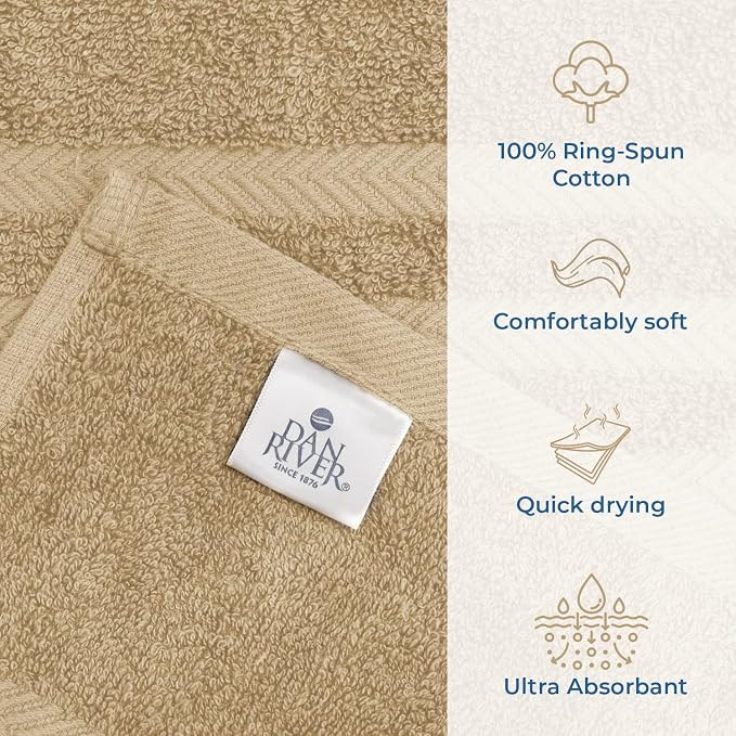 DAN RIVER 2 Pack Luxury Bath Sheets 35x70, 600 GSM, Soft & Quick Dry 100% Ring - Image 3