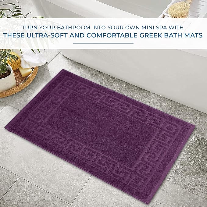 DAN RIVER Greek Cotton Bath Mats Set of 2 – Not a Bathroom Rug, Ultra Soft - Image 5