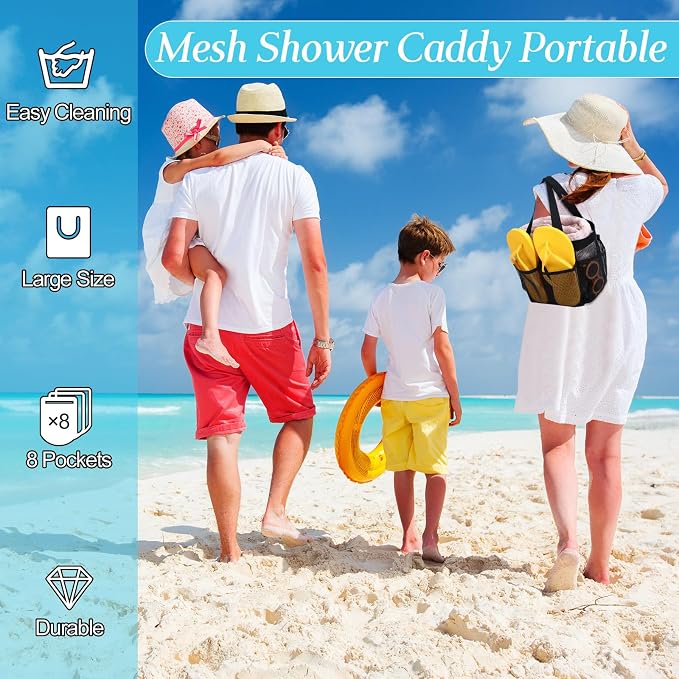 8 Packs Mesh Shower Caddy Portable Large Shower Caddy Dorm - Image 7