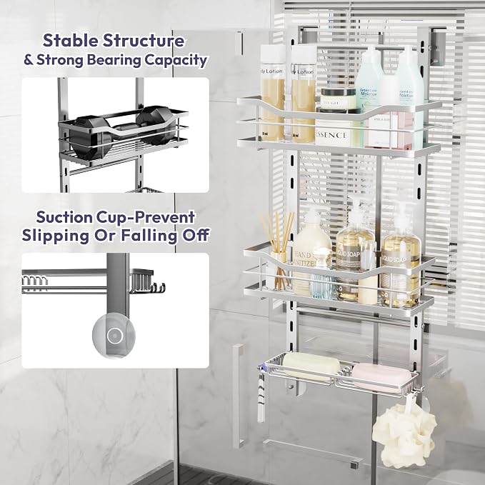 SWTYMIKI Over the Door Shower Caddy - Image 5