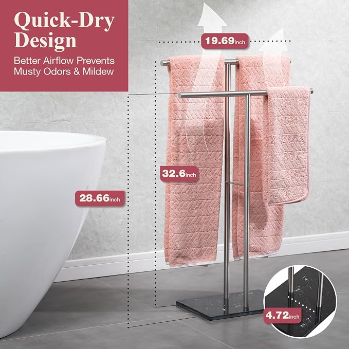 Towel Stand – Freestanding Towel Rack - Image 2