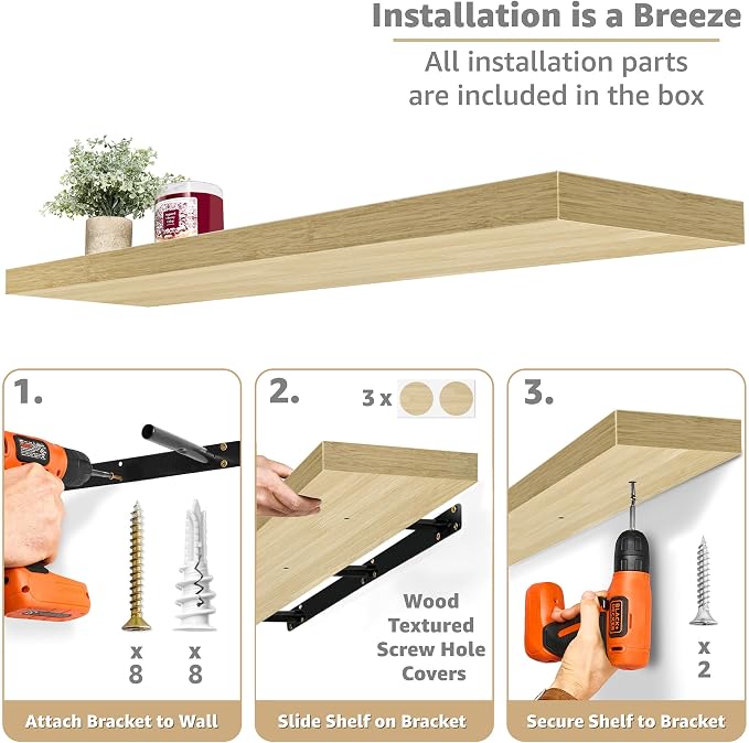 Sorbus Floating Shelves for Wall - Image 4