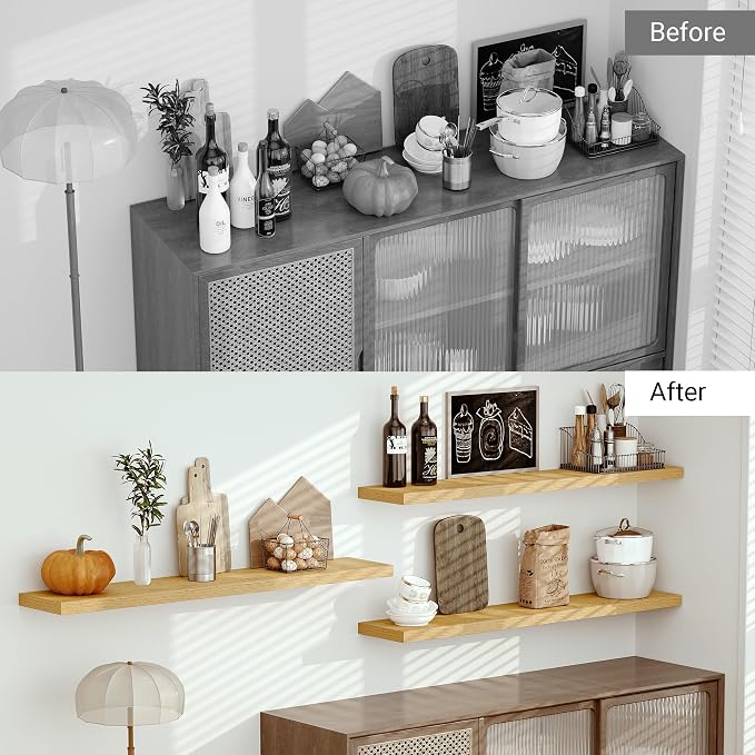 Vivelove 55 inch Long Floating Shelves - Image 4