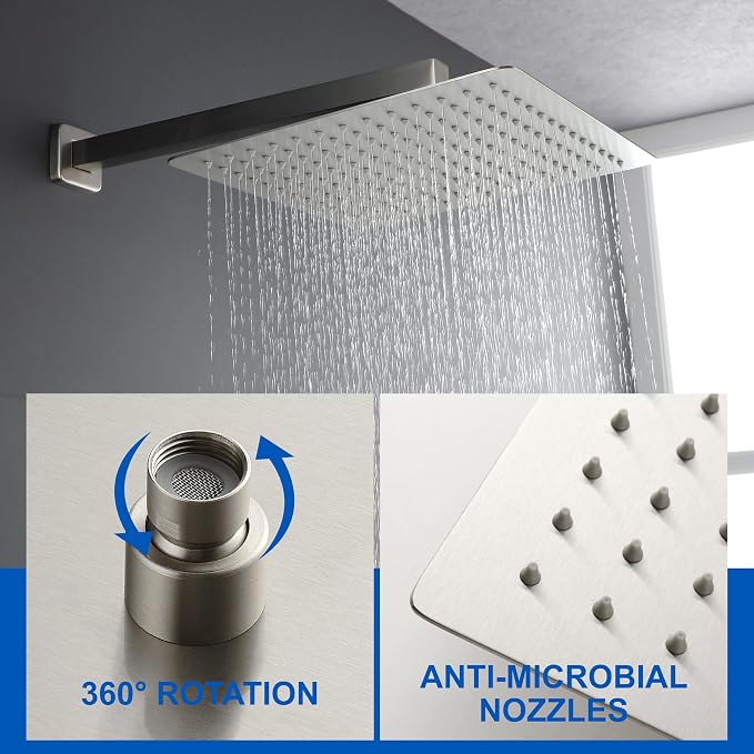 SHAMANDA Shower System with Waterfall Tub Spout and Handheld Shower Head - Image 4