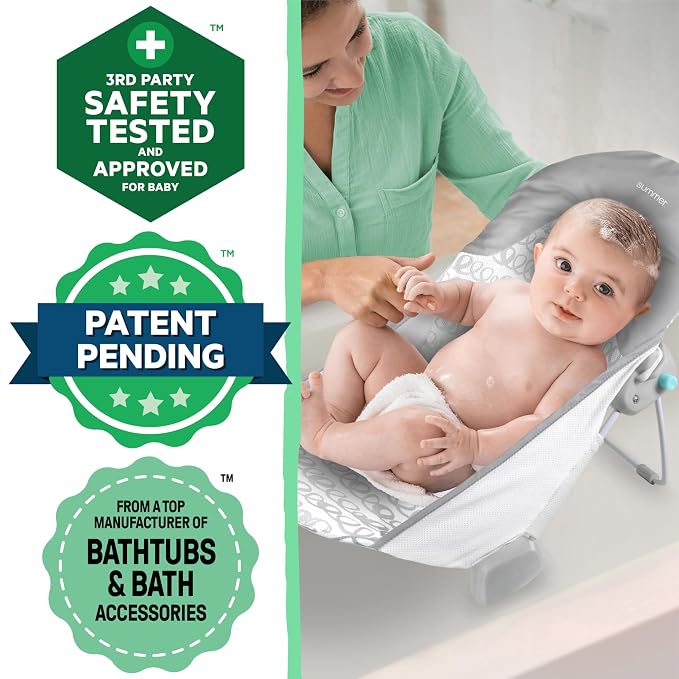 Ingenuity Foldaway 2-Position Baby Bath Seat, Adjustable Support - Image 3