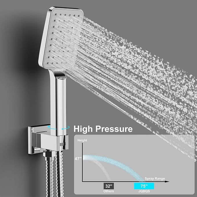 Shower System Modern Rain 8 inches Brass Faucet Set - Image 2
