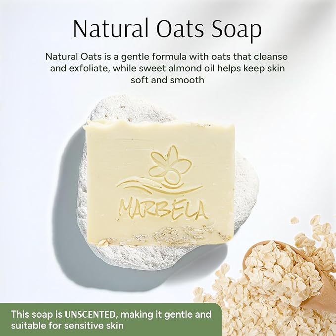 Marbela Cosmetics Natural Oats Handmade Soap Bar - Image 2