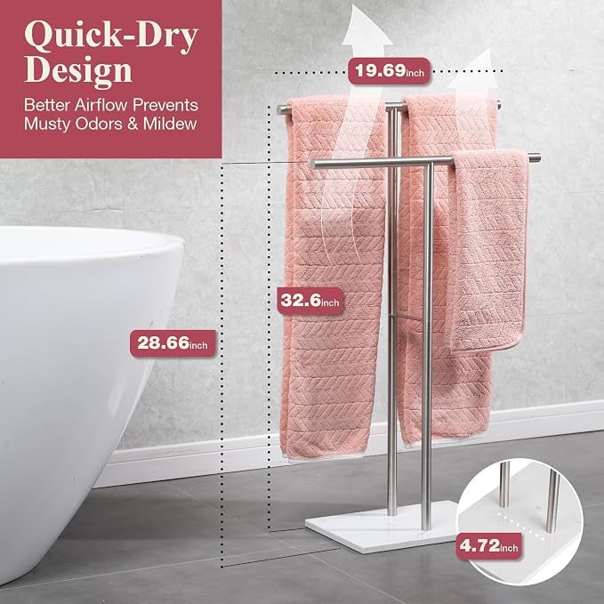 Towel Stand – Freestanding Towel Rack - Image 2