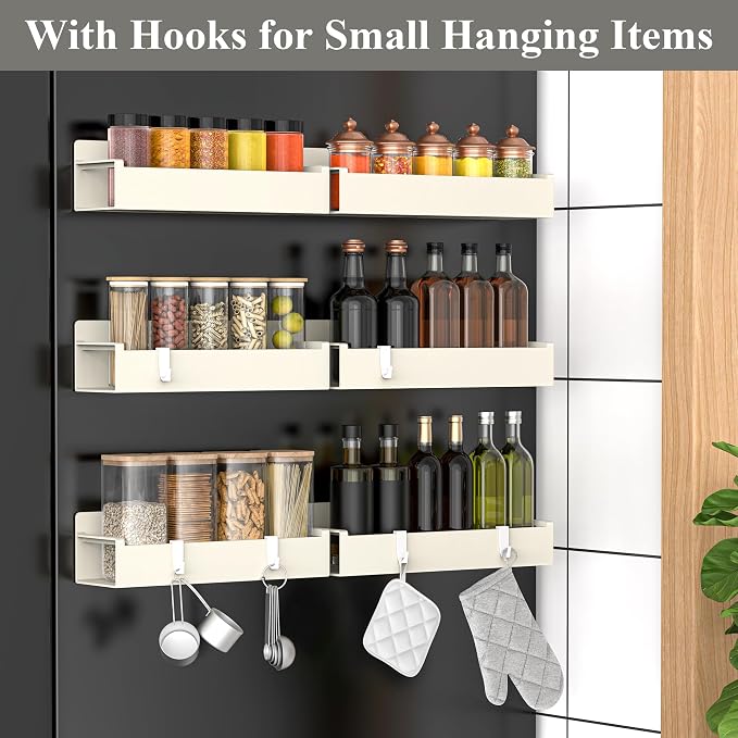 6 Pack Magnetic Spice Rack Organizer - Image 2