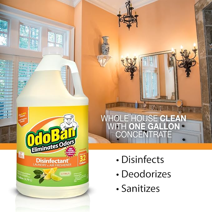 OdoBan Aroma Eliminator Set, Made in the USA, 10 Ounce Natural Oil Real Citrus - Image 3