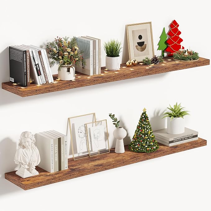 Vivelove 10 Inch Deep Floating Shelves 48 inch Long, 48 x 10 Wide Wall Shelves by VIVELOVE