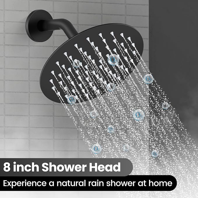 Airuida Shower Fixtures 2 Functions Shower Faucet Set Wall Mounted - Image 2