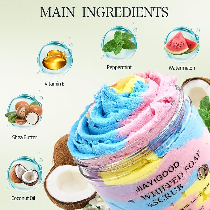 Cream Whipped Scrub Soap Bar - Image 3
