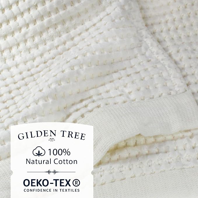 GILDEN TREE Waffle Bath Sheet Quick Dry Towel, Thin Luxury Bath Towels - Image 2