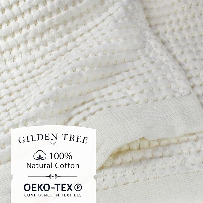 GILDEN TREE Waffle Bath Sheet Quick Dry Towel, Thin Luxury Bath Towels - Image 2