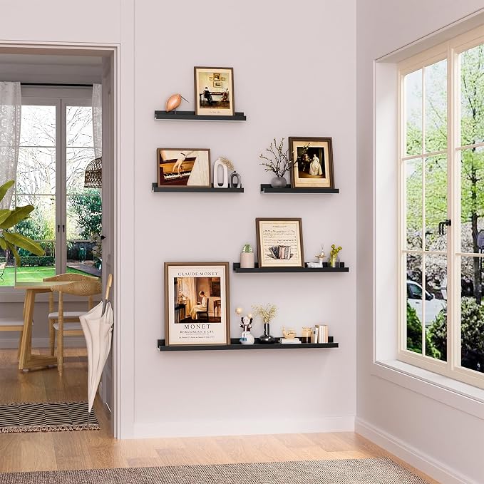 Heimlove Floating Shelves Set of 6, Display Shelf Organizer - Image 2
