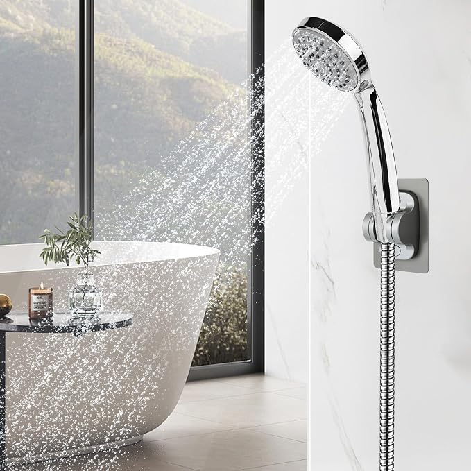 Strong Adhesive Adjustable Shower Head Holder- Wall Mounted Heavy Duty Shower - Image 7