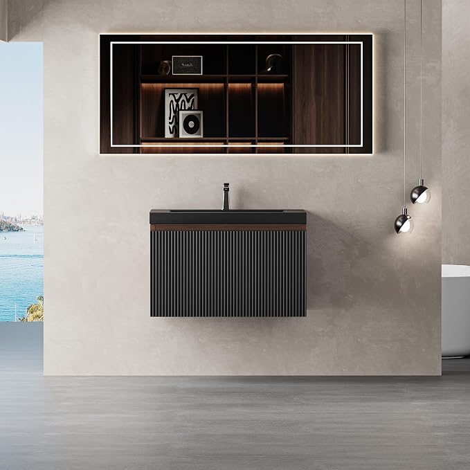24" W Floating Bathroom Vanity by Unknown