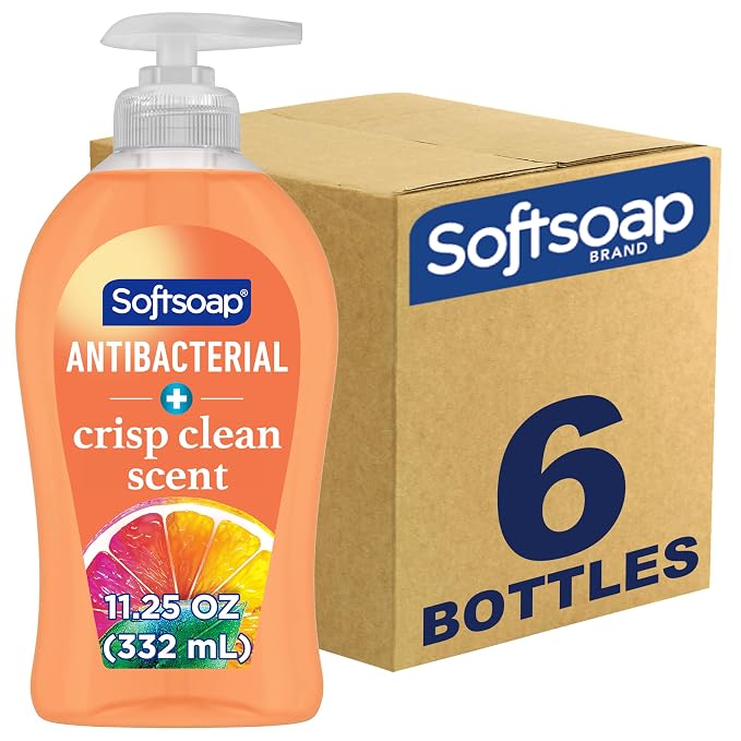 Softsoap Liquid Hand Soap, Crisp Clean Scent Hand Soap, 11.25 Ounce, 6 Pack by Softsoap