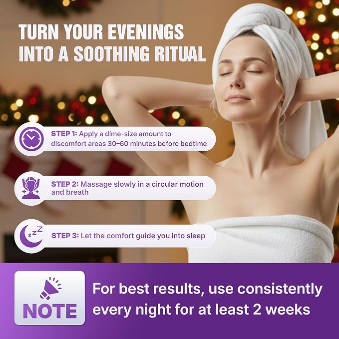 Lavender Magnesium Lotion, Nighttime Magnesium Cream - Image 5