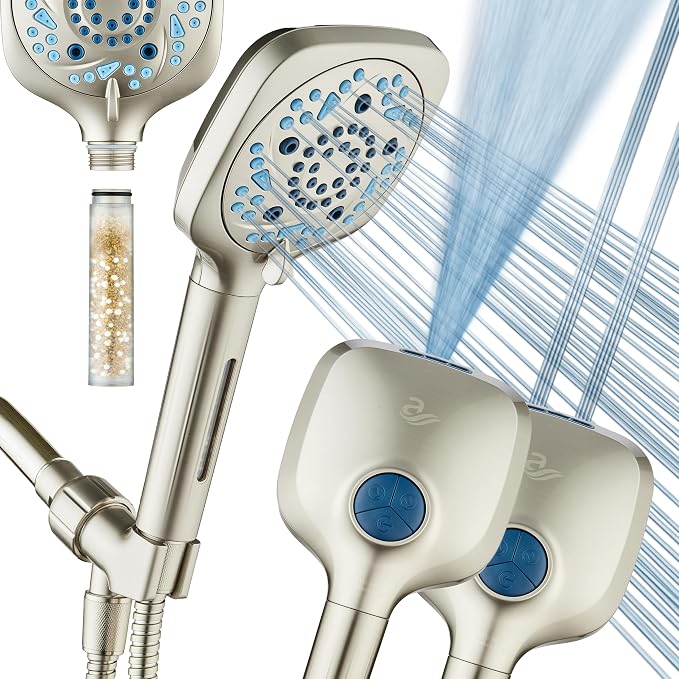 AquaCare High Pressure 10 Spray Mode Filtered Showerhead by AquaCare