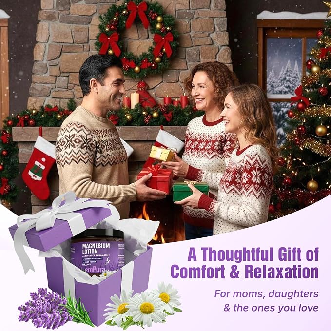 Lavender Magnesium Lotion, Nighttime Magnesium Cream - Image 2