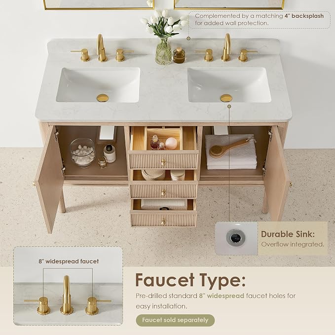 ALTAIR 54 Inch Bathroom Vanity - Image 5