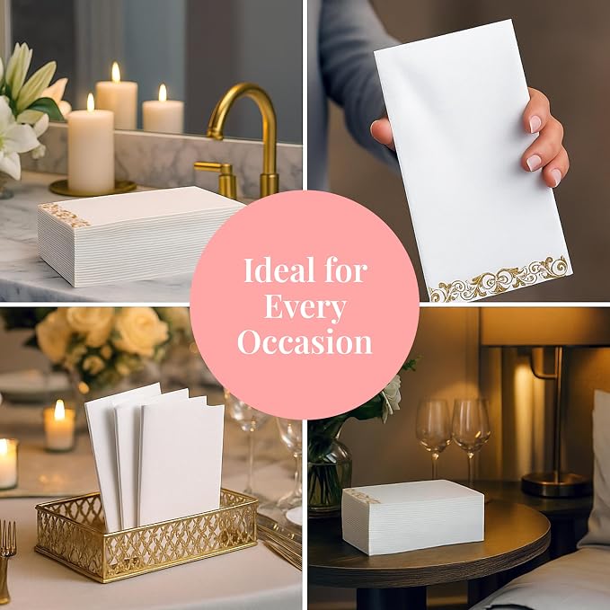Prestee 200 Pack Disposable Paper Guest Towels - Image 6
