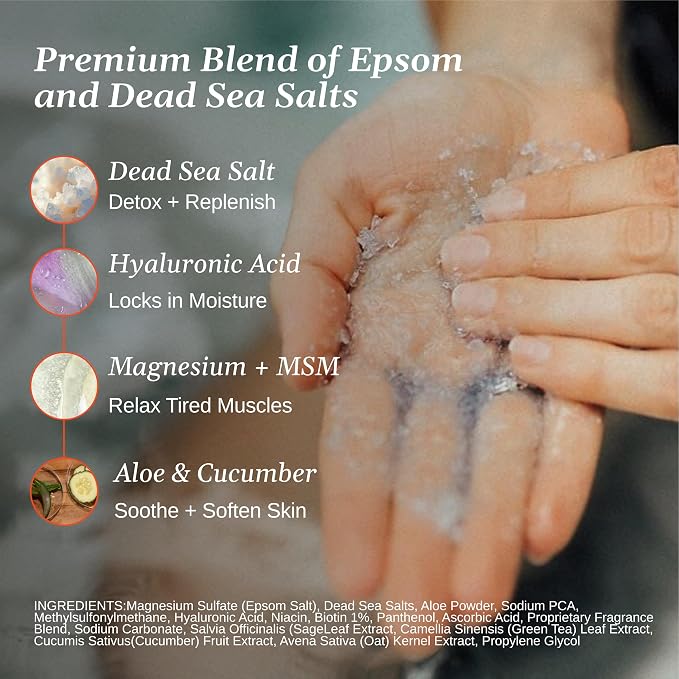 Relax Spa & Bath, Epsom & Dead Sea Salts, Aromatherapy Bath Salts - Image 2