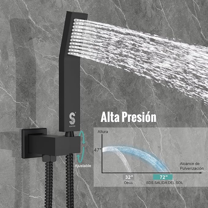 SR SUN RISE 8 Inches All Metal Bathtub and Shower Faucet Combo Shower System - Image 4