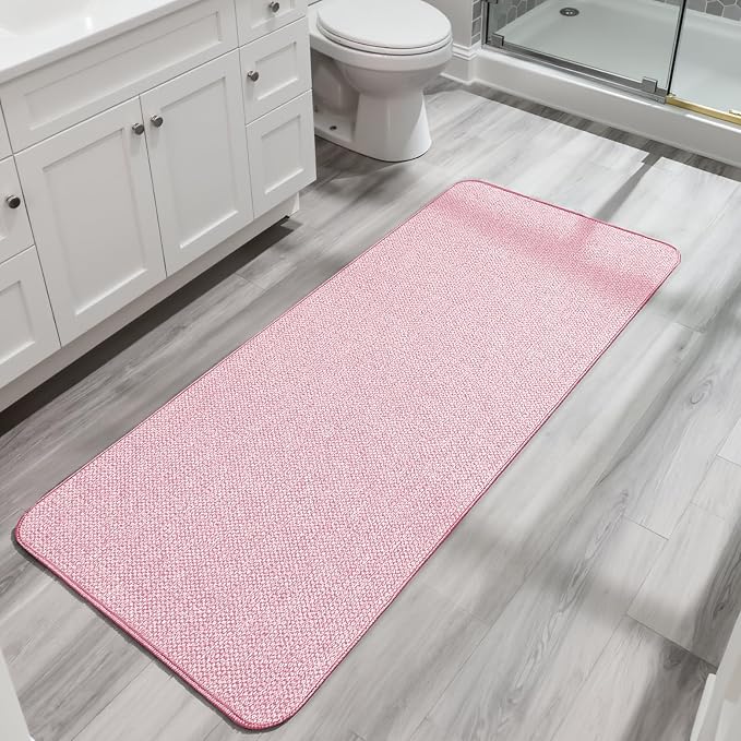 Bath Mat, Ultra Thin Bathroom Runner Rugs, Large Bath Mats by BosapDirect