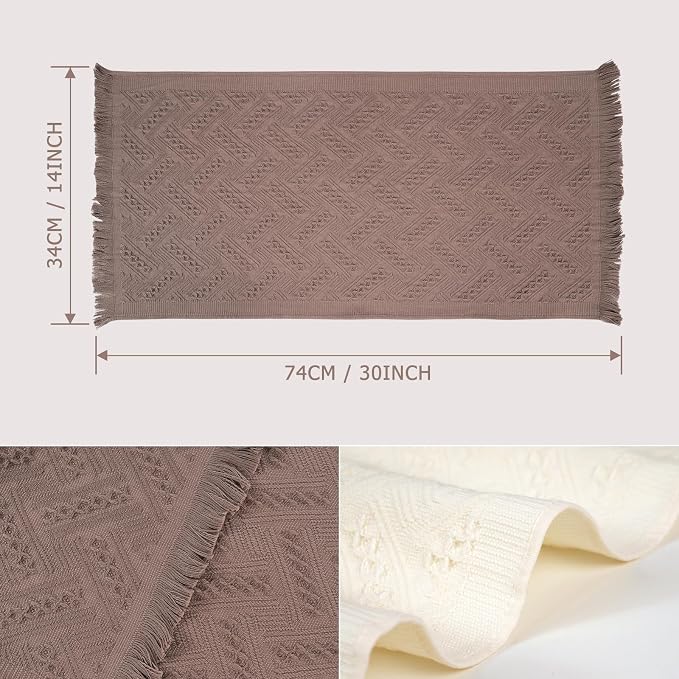 YoulerTex Luxury Decorative Hand Towels Bathroom: 2 Packs 14X30 100% Cotton - Image 2
