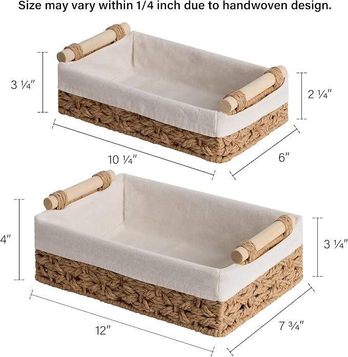 StorageWorks Bathroom Baskets for Organizing, Small Wicker Basket for Bathroom - Image 2