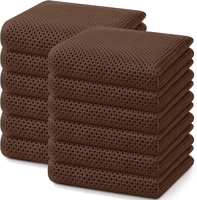 Homaxy 100% Cotton Waffle Weave Kitchen Dish Towels, Ultra Soft Absorbent Quick by Homaxy