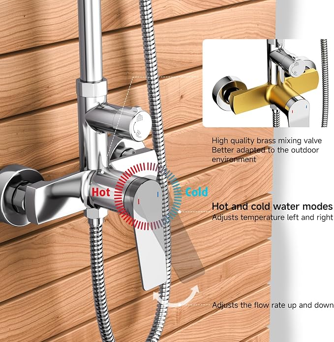 Rainsworth Outdoor Shower Kit Chrom - Image 3