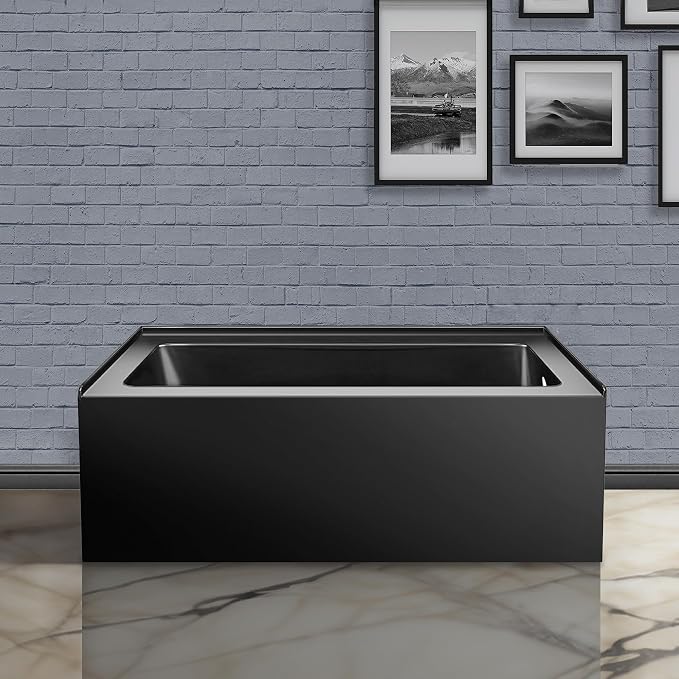 Fine Fixtures Acrylic, Fiberglass Alcove Soaking Bathtub - Image 8
