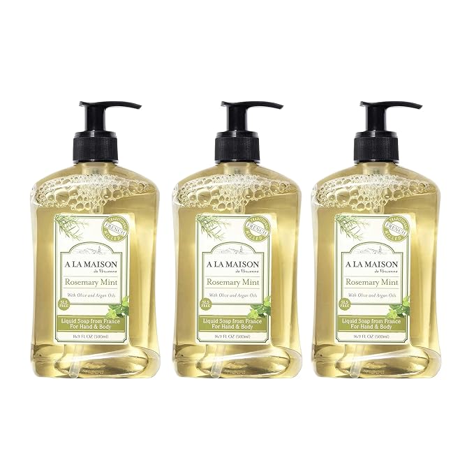 A LA MAISON de Provence Liquid Hand Soap | Rosemary Mint Scent | French Milled by ALaMaison