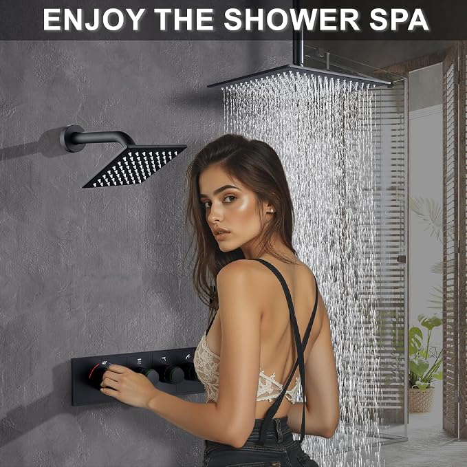 Shower System Brass Thermostatic Shower Faucet Set - Image 2