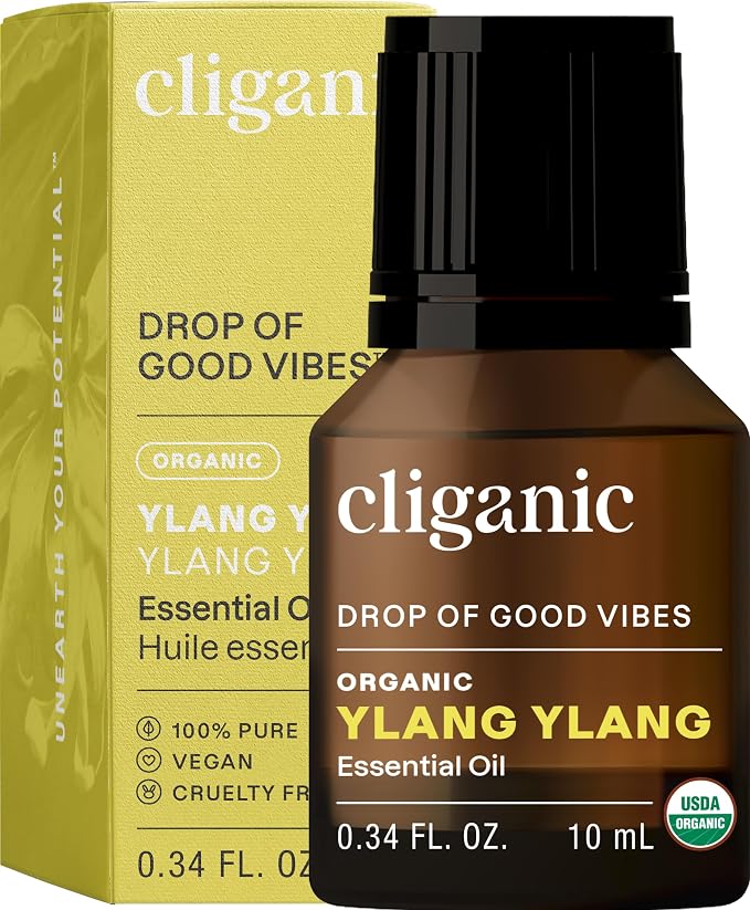 Cliganic Organic Ylang Ylang Essential Oil, 100% Pure Natural by Cliganic