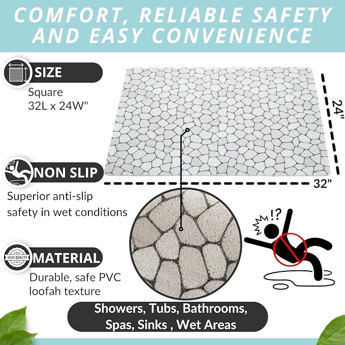 Enkosi Loofah Non-Slip Shower Mat - Image 3