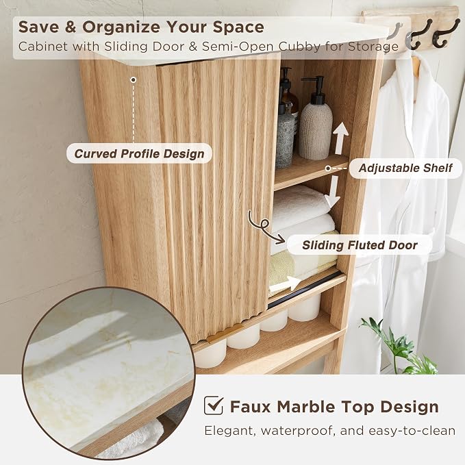 RedLemon Over The Toilet Storage Cabinet - Image 4