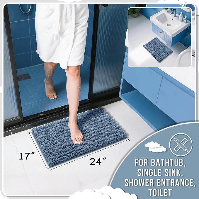 Yimobra Bathroom Rugs Non Slip Washable - Image 2