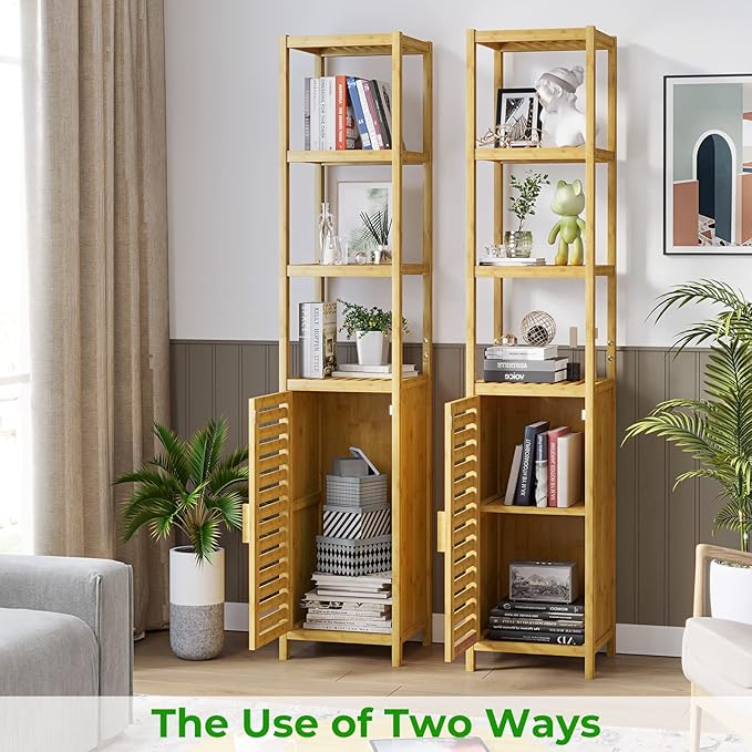 VIAGDO Storage Tall Slim Cabinet - Image 7