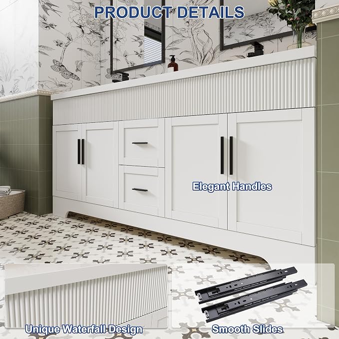 eclife 72" Bathroom Vanities Sink Combo - Image 6