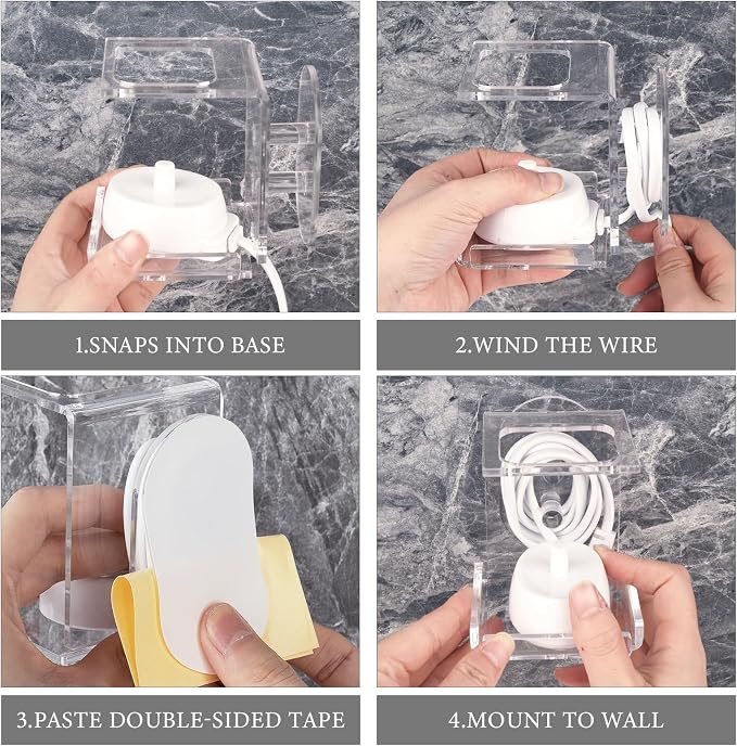 Electric Toothbrush Holder Wall Mounted, Electric Toothbrush Cord Organizer - Image 4