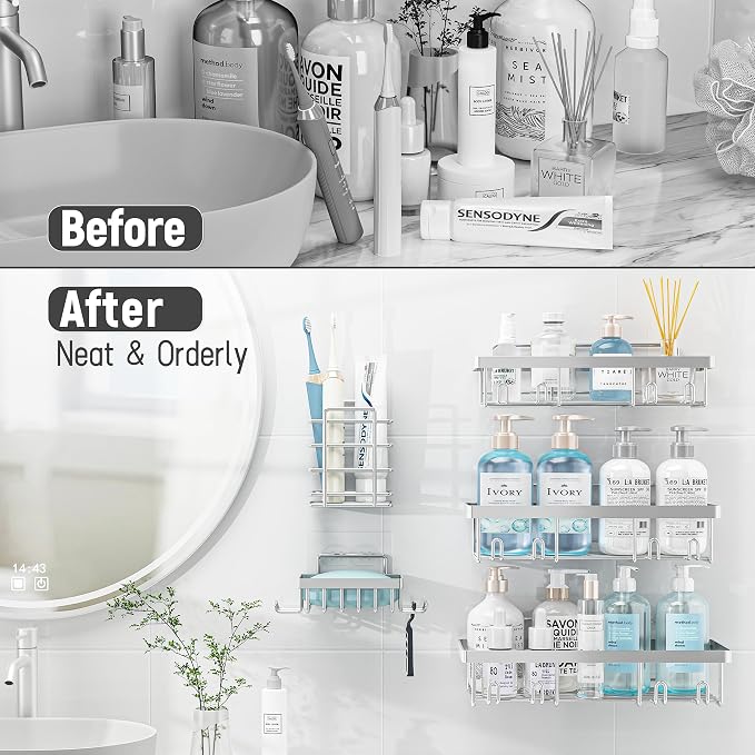 10 Pack Shower Caddy Organizer Rack Shelf - Image 7