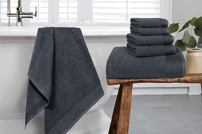 Belizzi Home 100% Cotton Ultra Soft 6 Pack Towel Set, Contains 2 Bath Towels - Image 5